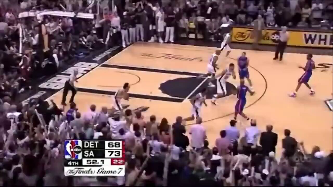 马刺vs活塞录像回放，2005年总决赛的钢铁碰撞，至今仍是防守教科书